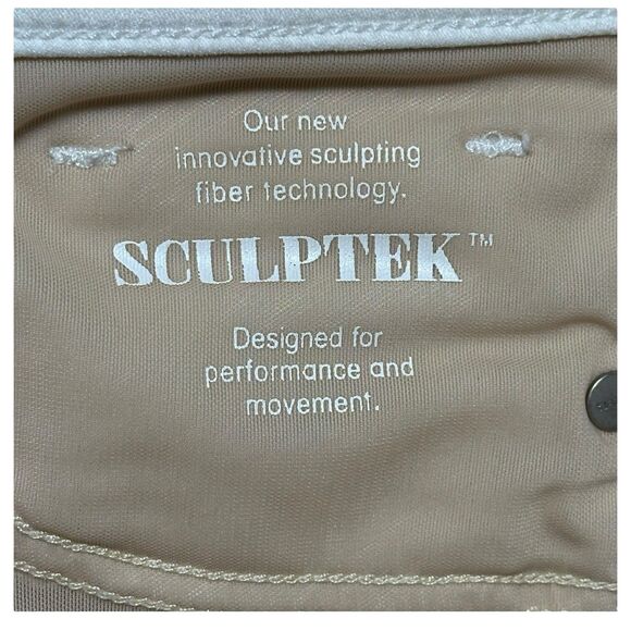 Athleta Sculptek Women’s White Skinny Jeans Size 6P Mid Rise Stretch Denim Pants - Picture 4 of 11